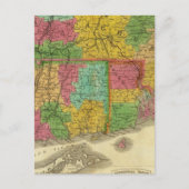 Karte von Massachusetts und Connecticut (Vorderseite)