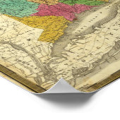 Karte von Massachusetts und Connecticut Poster (Ecke)