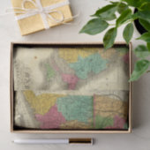 Karte von Massachusetts und von Connecticut Seidenpapier (Geschenk)