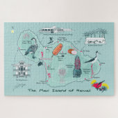 Karte von Maui, Hawaii Jigsaw Puzzle (Horizontal)