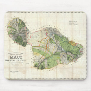 Karte von Maui, Hawaii von De Witt Alexander aus d Mousepad