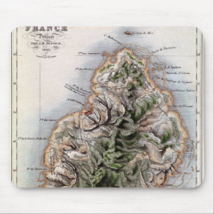 Karte von Mauritius, Illustration 'Paul und Mousepad
