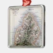 Karte von Mauritius, Illustration 'Paul und Silbernes Ornament (Links)