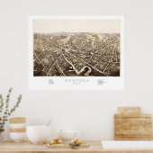 Karte von Medford, Massachusetts von 1880 Poster (Küche)