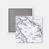 Karte von Melanesien Magnet (Vorderseite/Rückseite)