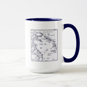 Karte von Melanesien Tasse