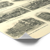 Karte von Meriden Connecticut von 1918 Poster (Ecke)