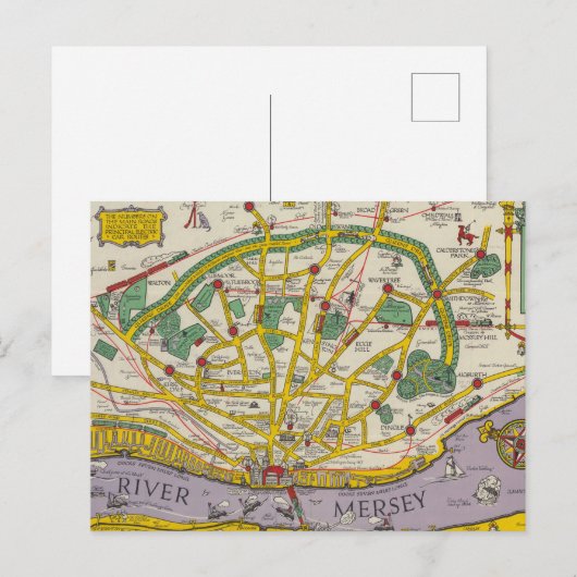 Karte von Merseyside, Liverpool (Vorne/Hinten)