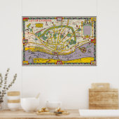 Karte von Merseyside, Liverpool Poster (Küche)