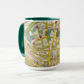 Karte von Merseyside, Liverpool Tasse (Vorderseite Links)