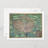 Karte von Metz, von 'Civitates Orbis Terrarum' von (Vorne/Hinten)