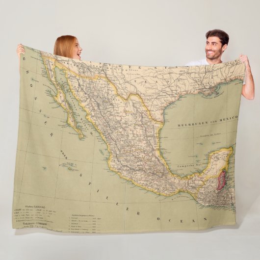 Karte von Mexiko Fleecedecke (Beispiel)
