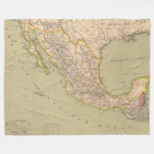 Karte von Mexiko Fleecedecke (Vorderseite (Horizontal))