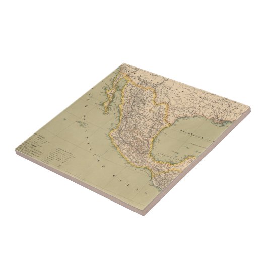 Karte von Mexiko Fliese (Seite)