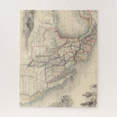 Karte von Mexiko, Kalifornien und Texas Puzzle (Vertikal)