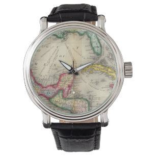Karte von Mexiko, Mittelamerika Armbanduhr