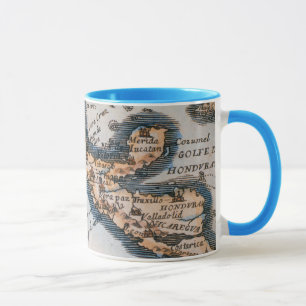 Karte von Mexiko oder von neuem Spanien   1625 Tasse