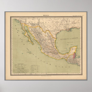 Karte von Mexiko Poster