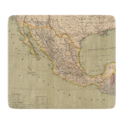 Karte von Mexiko Schneidebrett (Vorderseite)