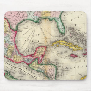 Karte von Mexiko, Zentralamerika Mousepad