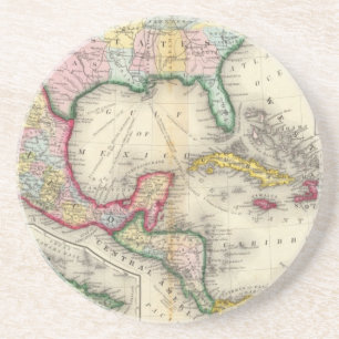 Karte von Mexiko, Zentralamerika Untersetzer