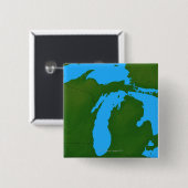 Karte von Michigan 3 Button (Vorne & Hinten)