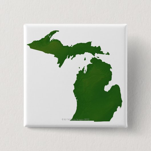 Karte von Michigan Button (Vorderseite)