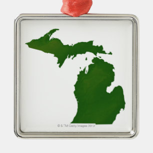 Karte von Michigan Ornament Aus Metall