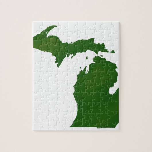 Karte von Michigan Puzzle (Vertikal)