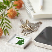 Karte von Michigan Schlüsselanhänger (Seite)