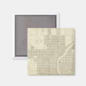 Karte von Milwaukee Magnet (Vorderseite/Rückseite)