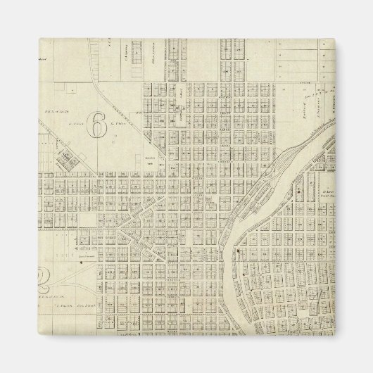 Karte von Milwaukee Magnet (Vorne)