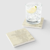 Karte von Milwaukee Steinuntersetzer (Seitenansicht)