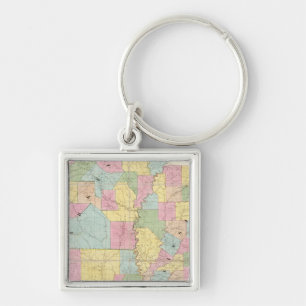 Karte von Mississippi, Louisiana und Arkansas Schlüsselanhänger