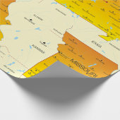 Karte von Missouri Geschenkpapier