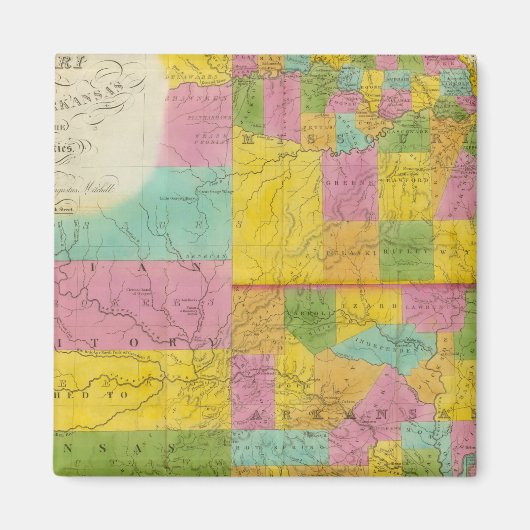 Karte von Missouri Magnet (Vorne)