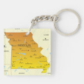 Karte von Missouri Schlüsselanhänger (Rückseite)