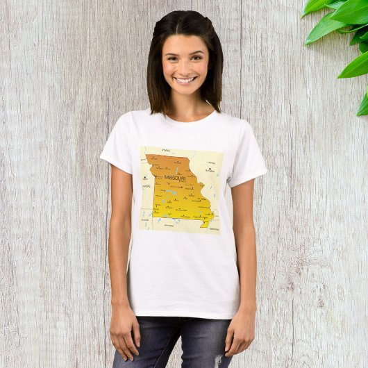 Karte von Missouri T-Shirt