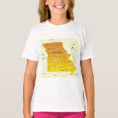 Karte von Missouri T-Shirt (Vorderseite)