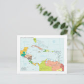 Karte von Mittelamerika u. von Karibischen Meeren (Stehend Vorderseite)