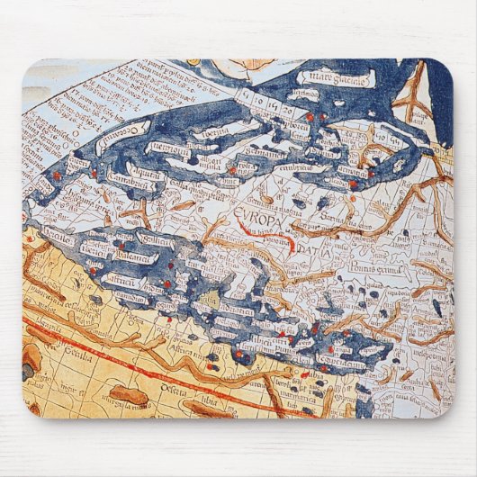 Karte von Mitteleuropa, 1486 Mousepad (Vorne)