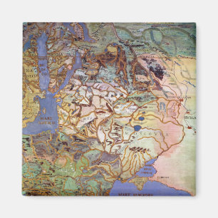 Karte von Mitteleuropa Magnet