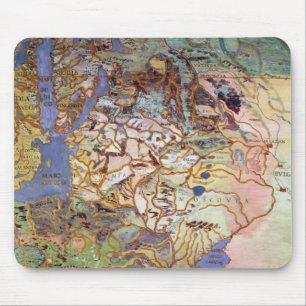 Karte von Mitteleuropa Mousepad