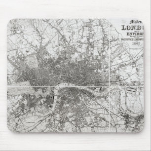 Karte von modernem London und von seiner Umgebung, Mousepad