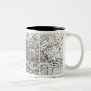 Karte von modernem London und von seiner Umgebung, Zweifarbige Tasse