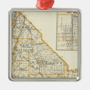 Karte von Monroe County, von DuQuoin und von Ornament Aus Metall
