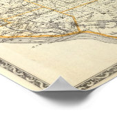 Karte von Monroe Landkreis, DuQuoin und Waterloo Poster (Ecke)