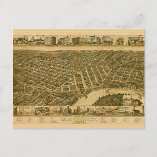 Karte von Montgomery, Hauptstadt Alabama (1887)