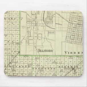 Karte von Montgomery Landkreis, Hillsboro und Vird Mousepad