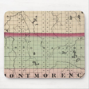 Karte von Montmorency Landkreis, Michigan Mousepad